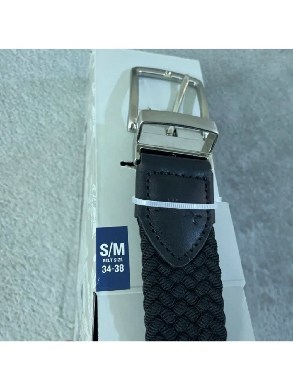 NWT Tommy Bahama Men's Stretch Reversible Belt S/M 34-38 Black/Grey